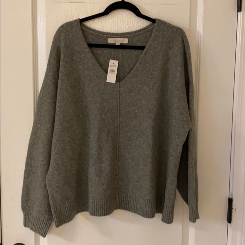 Ann Taylor LOFT Soft Gray Sweater